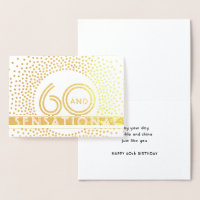 60 & Sensationeel Felicitatie Chic Vintage Deco