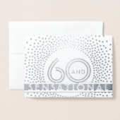 60 & Sensationele Happy Birthday Chique  Deco Folie Kaarten (Voorkant met envelop)