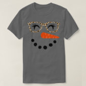 60 Snowman Shirt voor vrouwen Eyelashes Leopard Gl (Design voorkant)