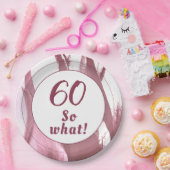 60 So What Bourgondische Tulp 60ste Verjaardag Blo Papieren Bordje (Feest)