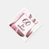 60 So What Bourgondische Tulp Bloemen 60e Verjaard Servet (Hoek)