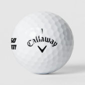 60 So What Funny Typography 60th Birthday Golfballen (Logo)