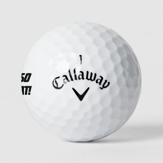 60 So What Funny Typography 60th Birthday Golfballen (Logo)