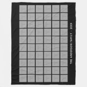 60 Square Photo Collage met eenvoudige tekst Fleece Deken (Voorkant)