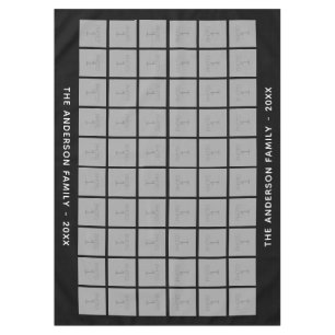 60 Square Photo Collage met eenvoudige tekst - zwa Tafelkleed