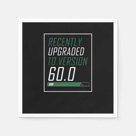 60 th Birthday Celebration Gift Recently Upgraded Servet (Voorkant)