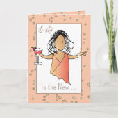 60 Uitstekend Vrouw Cartoon Margarita 60e Verjaard Kaart (Voorkant)