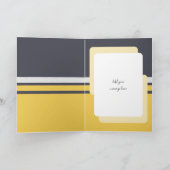 60 vandaag grijs geel 60e verjaardag kaart (Binnen)