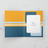 60 vandaag oranje blauw 60e verjaardag kaart (Binnen)