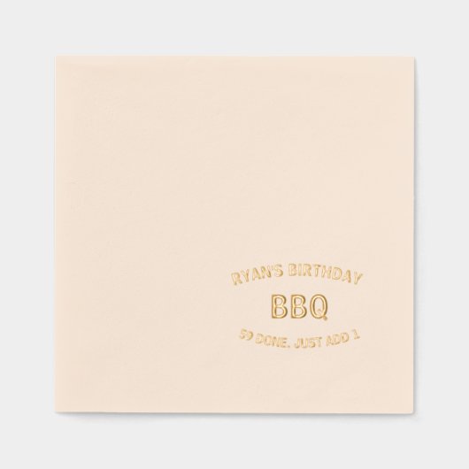 60 Verjaardag BBQ Folie Servetten (Voorkant)