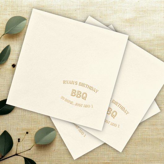 60 Verjaardag BBQ Folie Servetten