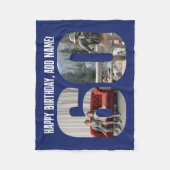 60 Verjaardagsfoto Fleece Deken (Voorkant)