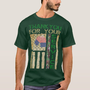 60 Veteranendag Dank u voor uw servicesoldaat T-shirt