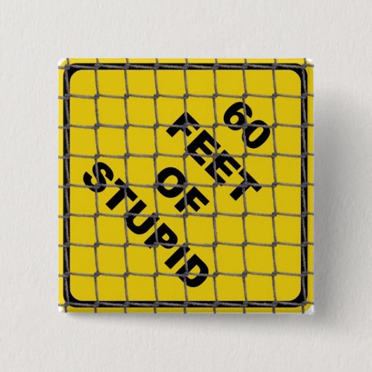 60 voet stomme knop vierkante button 5,1 cm (Voorkant)