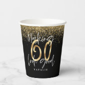 60 voor een goed goud feestdag papieren bekers (Achterkant)