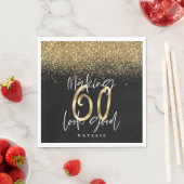 60 voor een goed goud feestdag servet (Insitu)