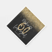 60 voor een goed goud feestdag servet (Hoek)