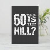 60 Waar is de heuvel van 60th Birthday A12 Kaart (Staand voorkant)