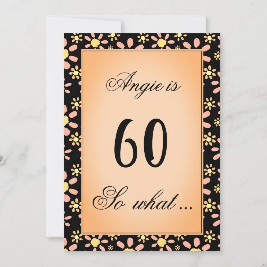 60 wat de bloem van de bloem van Daisy 60e verjaar Kaart (Voorkant)