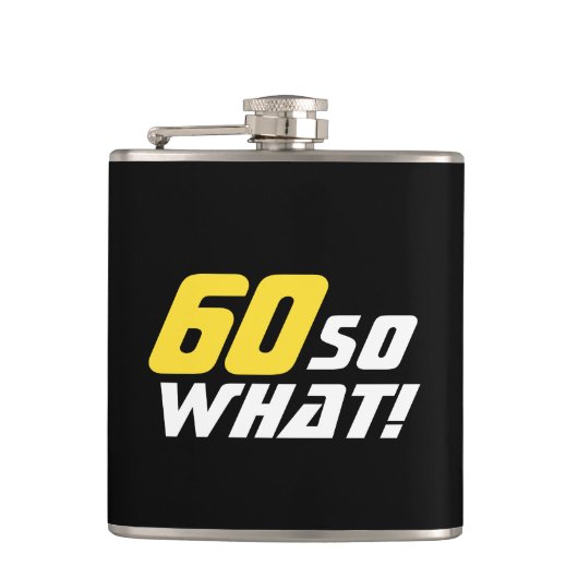 60 Wat een Inspirerend 60ste verjaardag Heupfles (Voorkant)