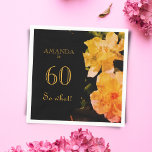 60 wat Gele Rose Funny 60th Birthday Party Servet<br><div class="desc">60 dus wat Gele Rose Funny 60th Birthday Party Napkins. Voeg jouw naam toe.</div>