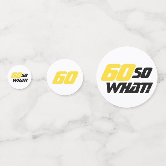 60 Wat grappig Inspirerend 60e verjaardag Confetti (Voorkanten)