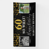 60 Wat vóór na foto 60e verjaardag Spandoek (Verticaal)