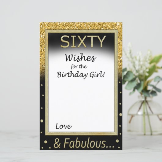 60 wensen voor het verjaardagsmeisje (Staand voorkant)