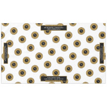 60"X104" Tafelkleed voor beurs Logo Goud Wit