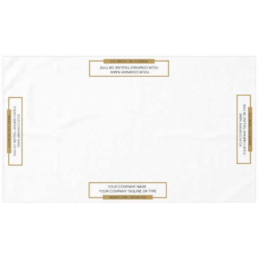 60 "x104" Trade Show Tafelkleed Goud Zwart (Voorkant (Horizontaal))