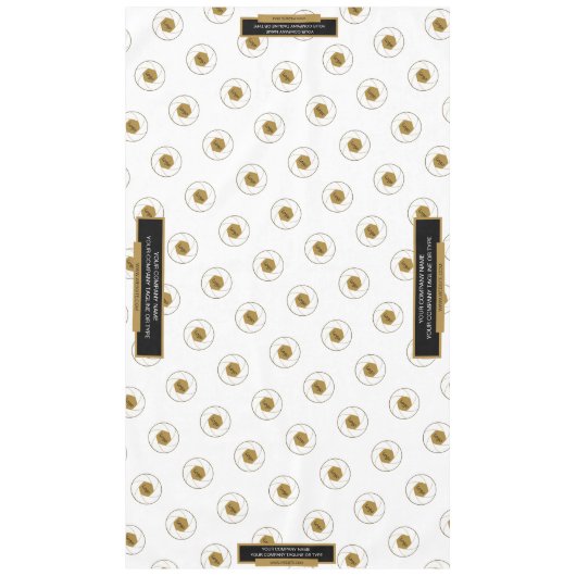 60 "X104" Trade Show tafelkleed Logo Gold White (Voorkant)