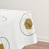 60 "X104" Trade Show tafelkleed Logo Gold White (Voorbeeld)