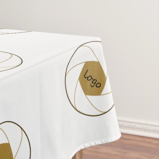 60 "X104" Trade Show tafelkleed Logo Gold White (Voorbeeld)