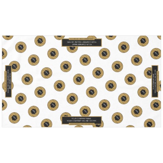 60 "X104" Trade Show tafelkleed Logo Gold White (Voorkant (Horizontaal))