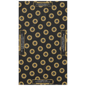 60 "x104" Trade Show Tafelkleed Logo Gold Zwart (Voorkant)