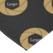 60 "x104" Trade Show Tafelkleed Logo Gold Zwart (Gekanteld)