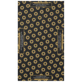 60 "x104" Trade Show Tafelkleed Logo Gold Zwart (Voorkant)