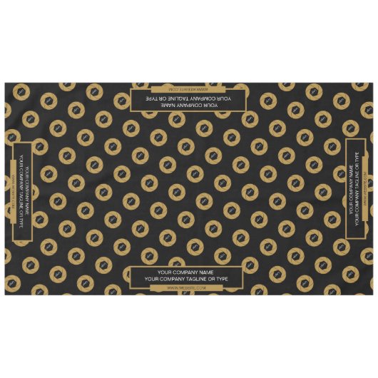 60 "x104" Trade Show Tafelkleed Logo Gold Zwart (Voorkant (Horizontaal))