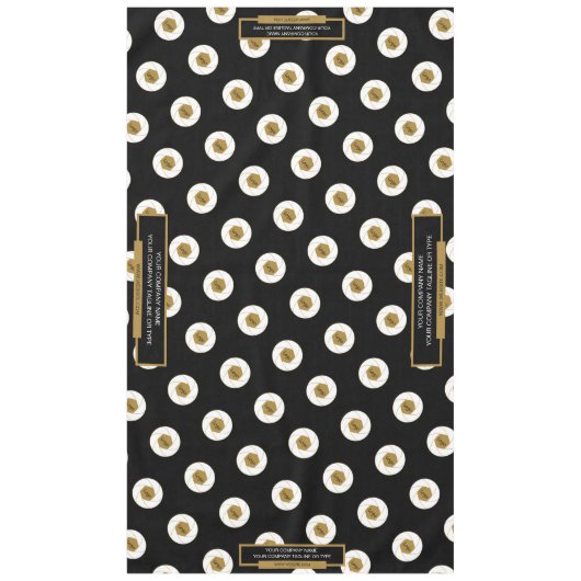 60 "X104" Trade Show Tafelkleed Logo Goud en Zwart (Voorkant)