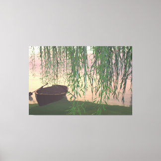 60"x40" Canvas Art w' "Under the Willows" image Afdruk