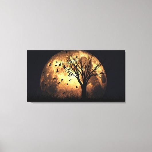 60 "x40" Canvas kunst w' "Harvest Moon" afbeelding (Voorkant)