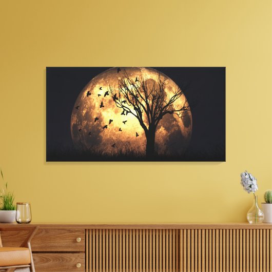 60 "x40" Canvas kunst w' "Harvest Moon" afbeelding (Insitu (Woonkamer))