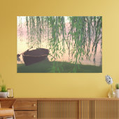 60"x40" Canvas Kunst w' "Onder de Wilgen" afbeeldi (Insitu (Woonkamer))