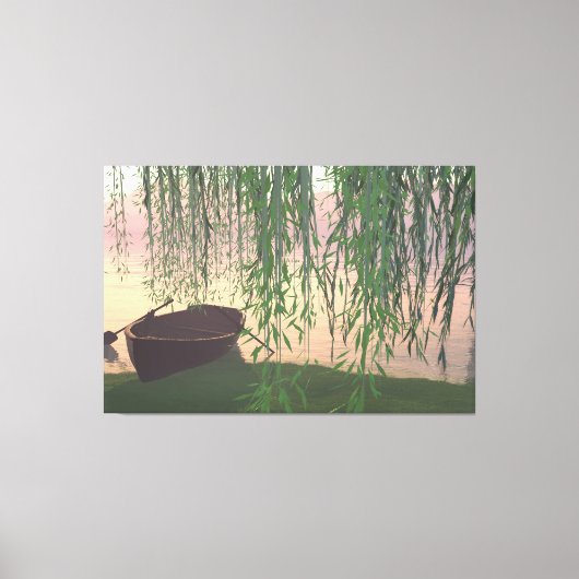 60"x40" Canvas Kunst w' "Onder de Wilgen" afbeeldi (Voorkant)