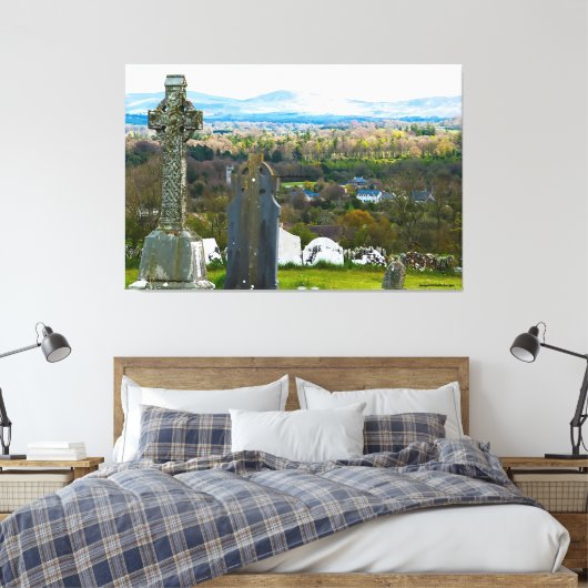 60 x40 Canvas Print Graveyard Old Kilcullen (Insitu (Slaapkamer))