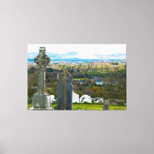 60 x40 Canvasprint Kunstwerk Graveyard Old Kilcull Canvas Afdruk (Voorkant)