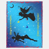 60"x80" Elf Fee & Vlinder - Geloof in jezelf Fleece Deken (Voorkant)