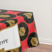 60"x84" Beurzentafelkleed Goud Wit Tafelkleed (Voorbeeld)