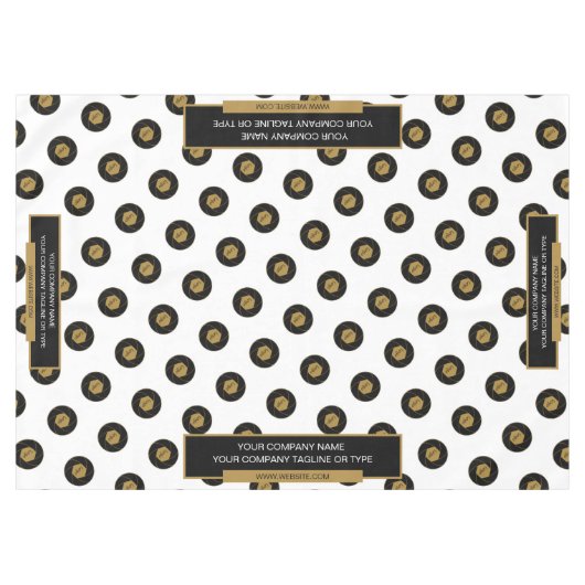 60 "X84" Trade Show tafelkleed Logo Gold White (Voorkant (Horizontaal))