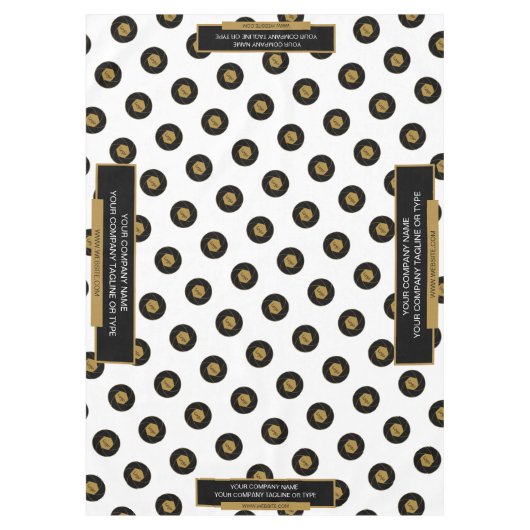 60 "X84" Trade Show tafelkleed Logo Gold White (Voorkant)